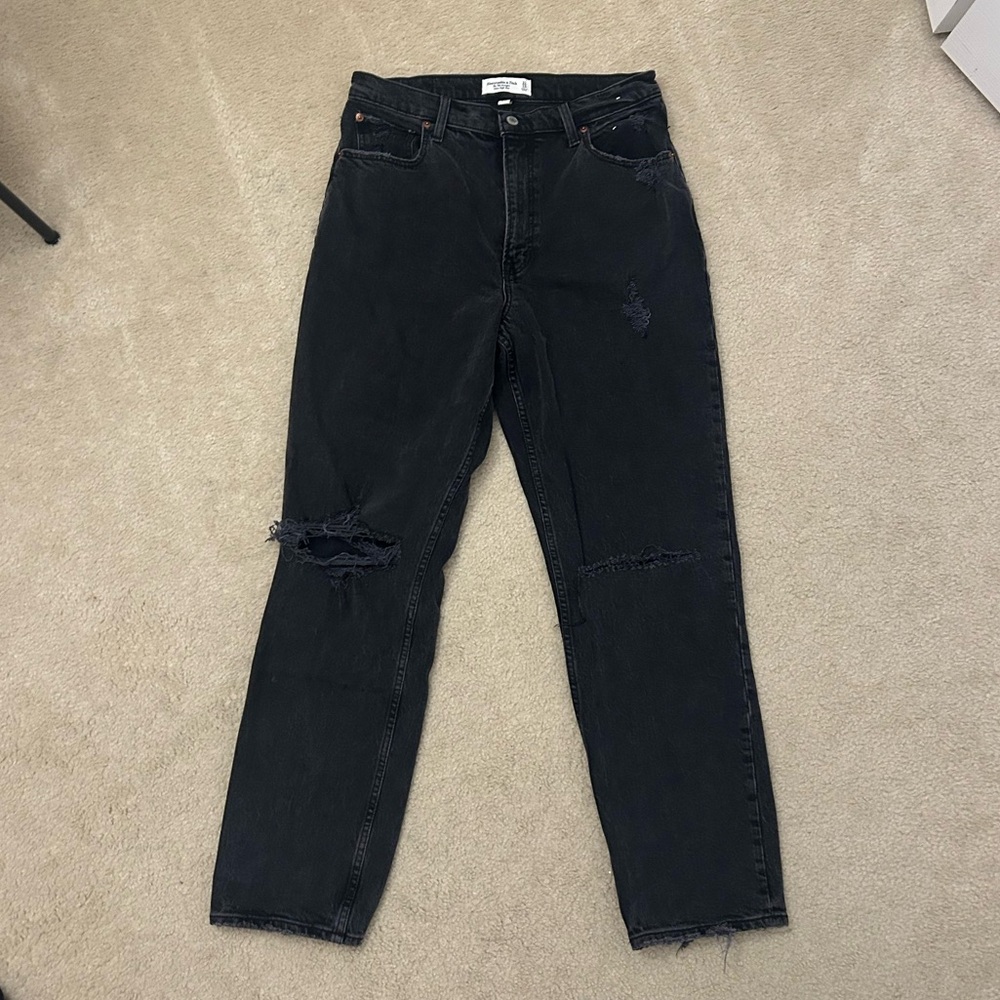 Abercrombie & Fitch Dark Distressed Jeans